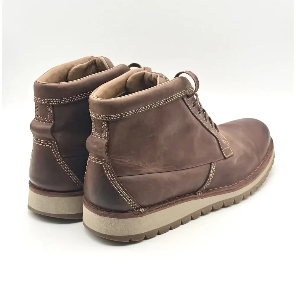 Clarks VARBY Top Brown Leather Boots Men's Size 13 Chukka Ankle High